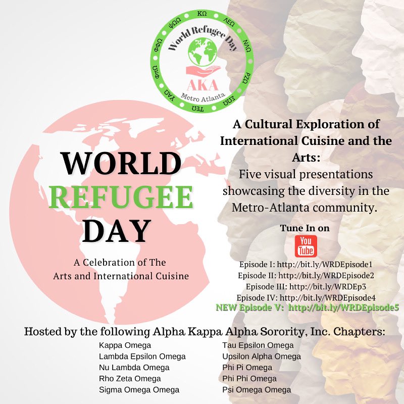 RhoZetaOmega's tweet photo. Please join us as we celebrate World Refugee Day with our program premiered on Youtube
https://t.co/u0xgtthIK7
https://t.co/i0vQI5dbQX
https://t.co/GtekGqXNhr
https://t.co/70UGqAj5IS
https://t.co/9odm0Txriq
#GlobalImpact #AKA1908 #WorldRefugeeDayFestival #SignificantSAR https://t.co/aSKa3WtUBw