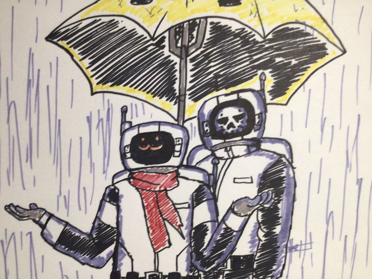 AstroHowse's tweet photo. Art from the recently done sharpie only pile (astronaut couple there’s a couple of these ones)
•
Part 4 out of 33
•
#yegartist #edmonton #yeg #canadianartist #art #artist #artwork #sketch ##hypergrimmart #traditionalart #sharpieart #originalsketch #onependrawing #420art #420 https://t.co/i0oVRMe5VB