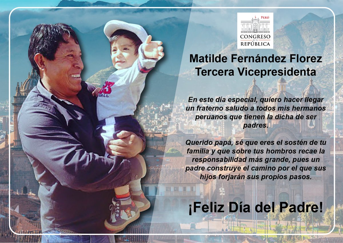 📌#FelizDiaDelPadre
Querido papá, sé que eres el sostén de tu familia y que sobre tus hombros recae la responsabilidad más grande, pues un padre construye el camino por el que sus hijos forjarán sus propios pasos.