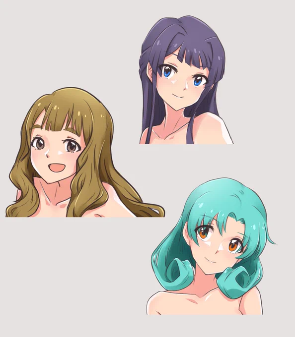 線と塗り諸々の練習2
美也→静香→まつりの順に描いてるんだけど、ちょっとずつシャープにまとまってきてるんではなかろうか!我ながら! 