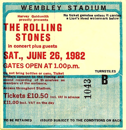 EricaBand10's tweet photo. @SarahChampion well it is #1982 #80sChart today and almost to the day .... checkout the price of that ticket to see the Rolling Stones #StillLife #GoingToAGoGo https://t.co/0xZfo7eZdi