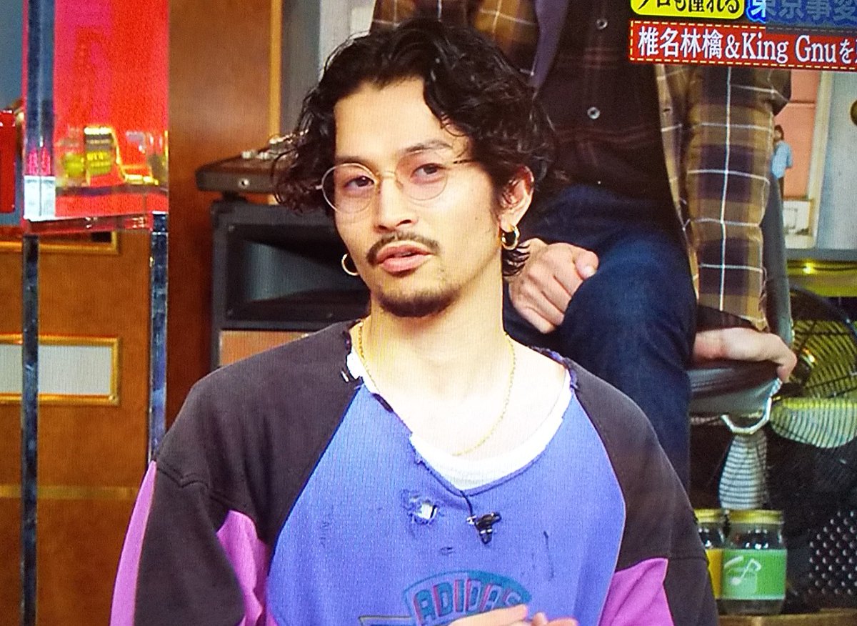 ダメージ加工スウェット フェードミントグリーンカラー King Gnu 常田