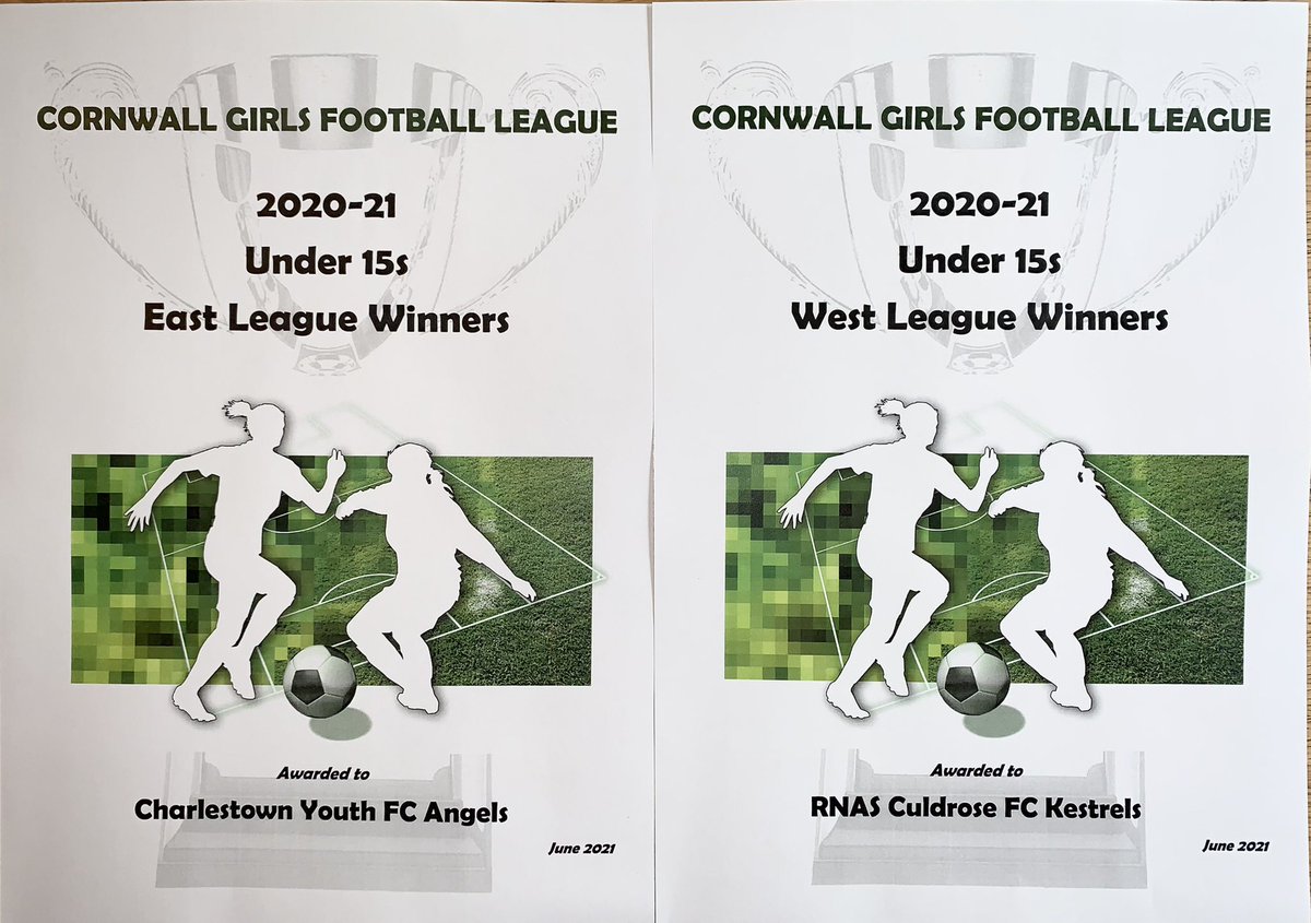 CornwallGirlsFL's tweet photo. The under 15s title goes to ….
Charlestown Angels winners of the Under 15s East/West Final

3-3 AET 🆚 Culdrose winning 5-4 on pens 

2020/21 League Champions! 

@swsportsnews https://t.co/TEbu6mgciC