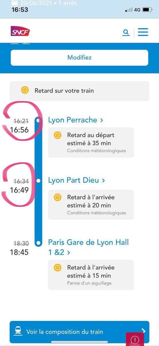 JennRebesco's tweet photo. @SNCF il n’y aurait pas comme un souci dans le calcul du retard de vos trains ?! 🤔 #ux #uxdesign #RetourVersLeFutur https://t.co/dnsIRqYTtM