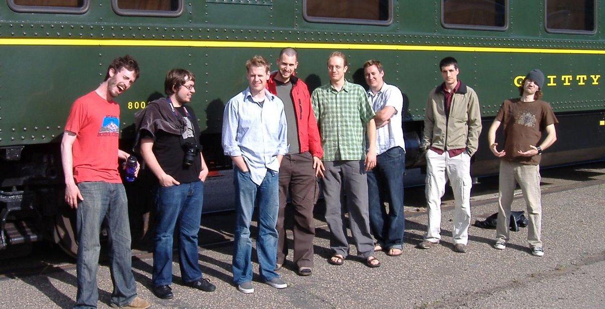 robbyrussell's tweet image. 15 years ago today, a group of Ruby on Rails developers boarded @planetargon&apos;s &quot;The Argon Express&quot; in Portland, OR. We spent the next two days drinking and coding on the train until we arrived to very first @RailsConf in Chicago.