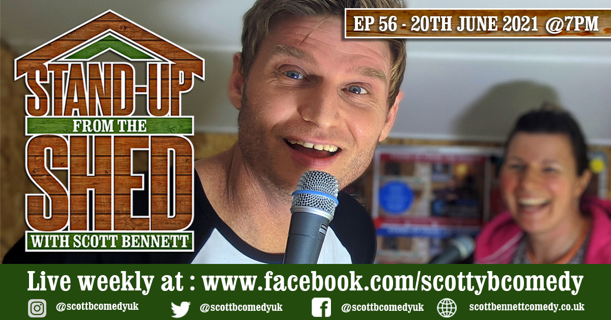 standupinashed's tweet image. Tonight's show, premieres on Facebook at 7pm! Go here to watch: facebook.com/scottybcomedy cracking show this week! x