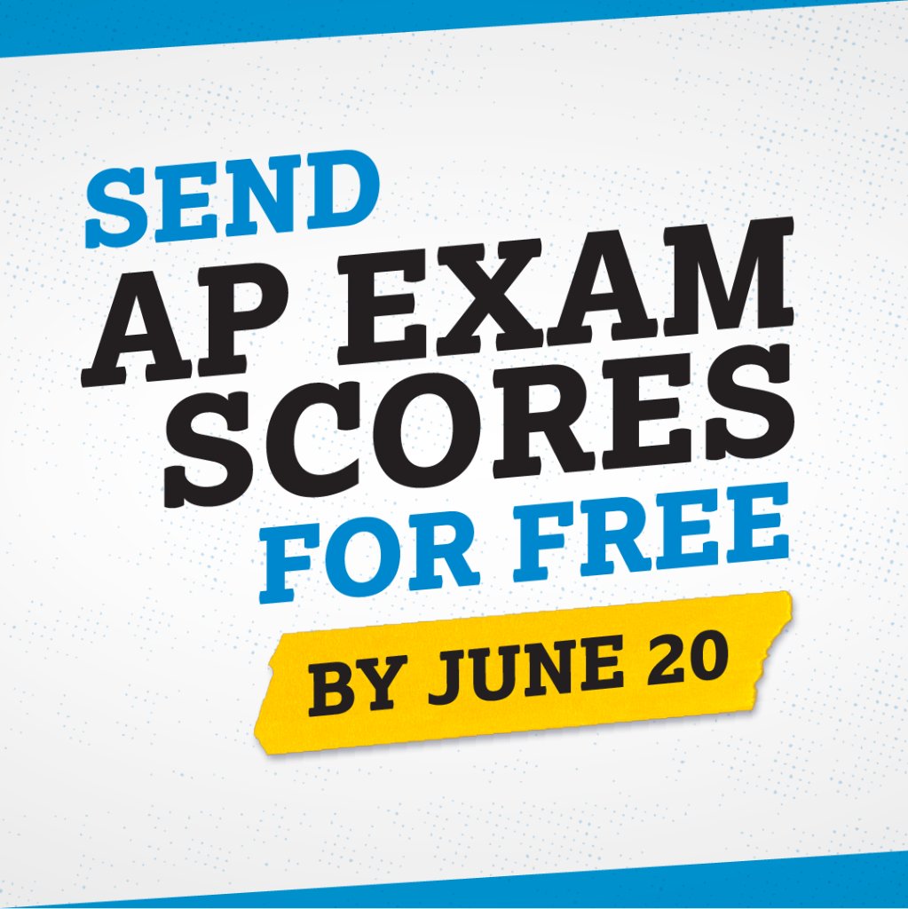 APforStudents's tweet photo. 🚨 DEADLINE ALERT 🚨 

If you took AP Exams this year, you have until 11:59 pm Eastern Time tonight to use your free score send. You can send your AP Exam scores for free to one college, university, or scholarship organization every year you take AP Exams. https://t.co/Ta6ucSgsx3 https://t.co/sGqoY1xAOz