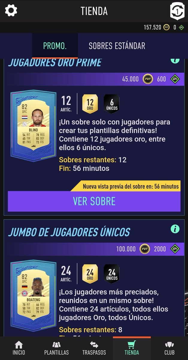 ut_goat's tweet photo. Que bueno que puedo previsualizar los sobres.
Hubieran sido 100ks tirados a la basura 🤣
#fixthepacks #lowrated #fifa21 https://t.co/MCkJHgbVTm