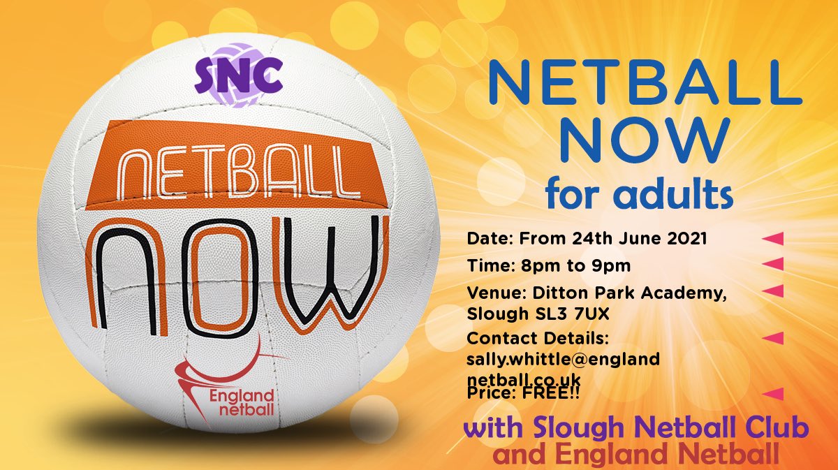 SloughNetball's tweet image. Junior &amp;amp; adult netball starts from Thursday 24th June at Ditton Park Academy, Slough. 
Email sally.whittle@englandnetball.co.uk for info 😀🏐

#netball #englandnetball #sloughnetballclub #netballgame #netballtraining #training #slough #windsor #langley #maidenhead @ActiveSlough