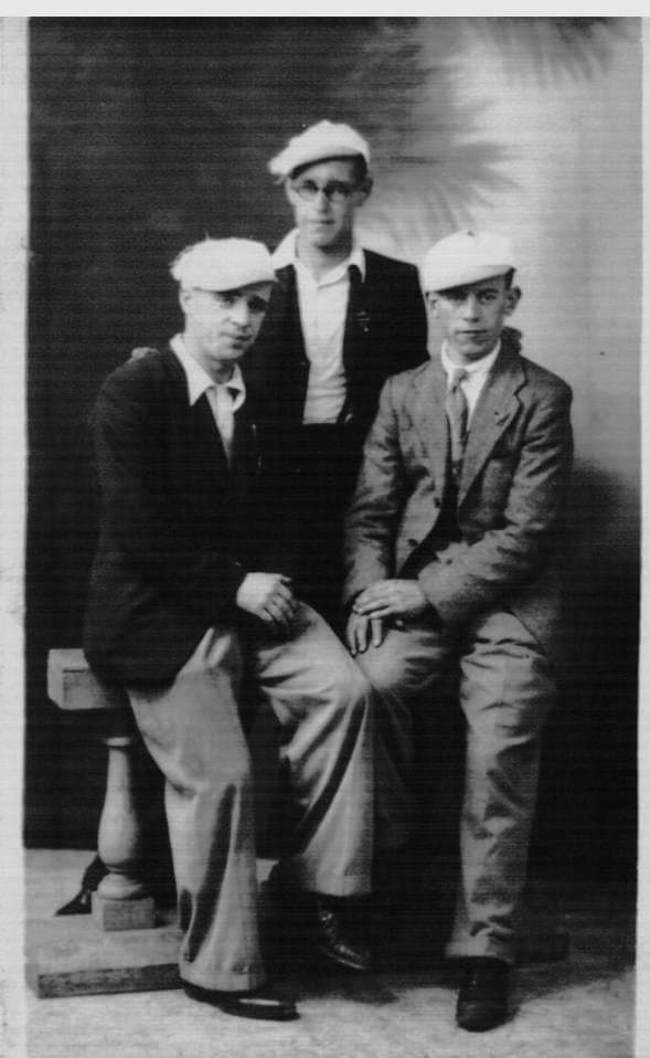This is my grandfather and my uncle and they friend in the picture I wish i could see my grandfather and uncle because my mother told me they was good laugh and very respectful, gained to everybody.