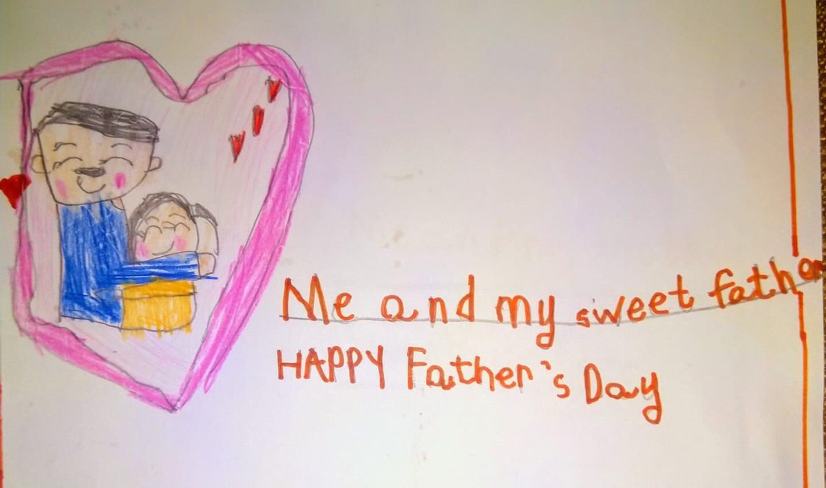 drashikka's tweet photo. Father’s Day special drawing #fathima zahraa #grade1D#SEPS#Abudhabi @Afsal49486072 @PrivateSunrise @teachmiddleeast @ADEK_tweet @SDGsForChildren https://t.co/jgd9vBrmK6