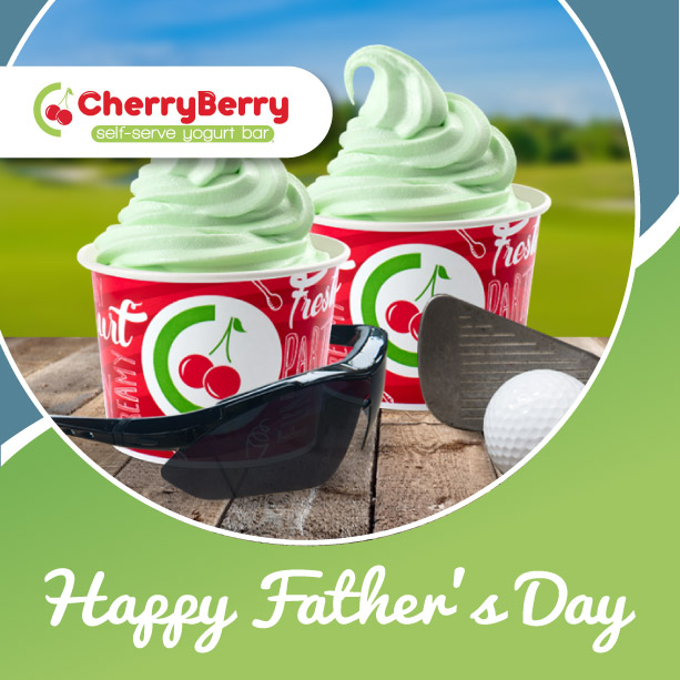 Bring your awesome dad into CherryBerry today and he gets 8oz of froyo free! 
Like, share, and show this post at checkout to redeem. Not valid with other offers. 
Expires 6/20/21