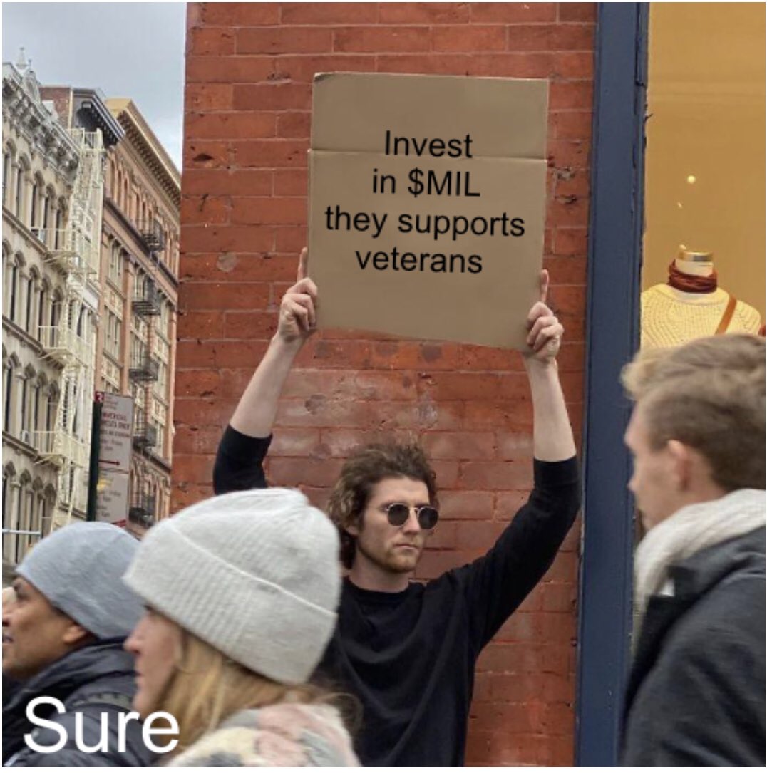Crypto_J_K_'s tweet photo. @Mil_Finance @keithmcgee907 @BitMartExchange Buy and hodl $MIL
@Shifni_ @RickeyShifko @sush029
#militaryfinance #cryptoforveterans #bsc #binance #Mil #military #Finance https://t.co/eP0bLO43bw