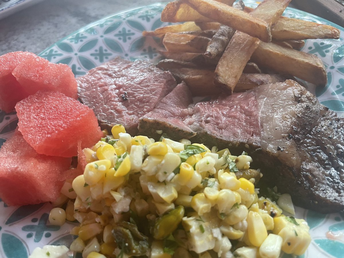 Finished product. Reverse seared tomahawk directly on the coals from <a href="/chefsymon/">michael symon</a> #symondinners