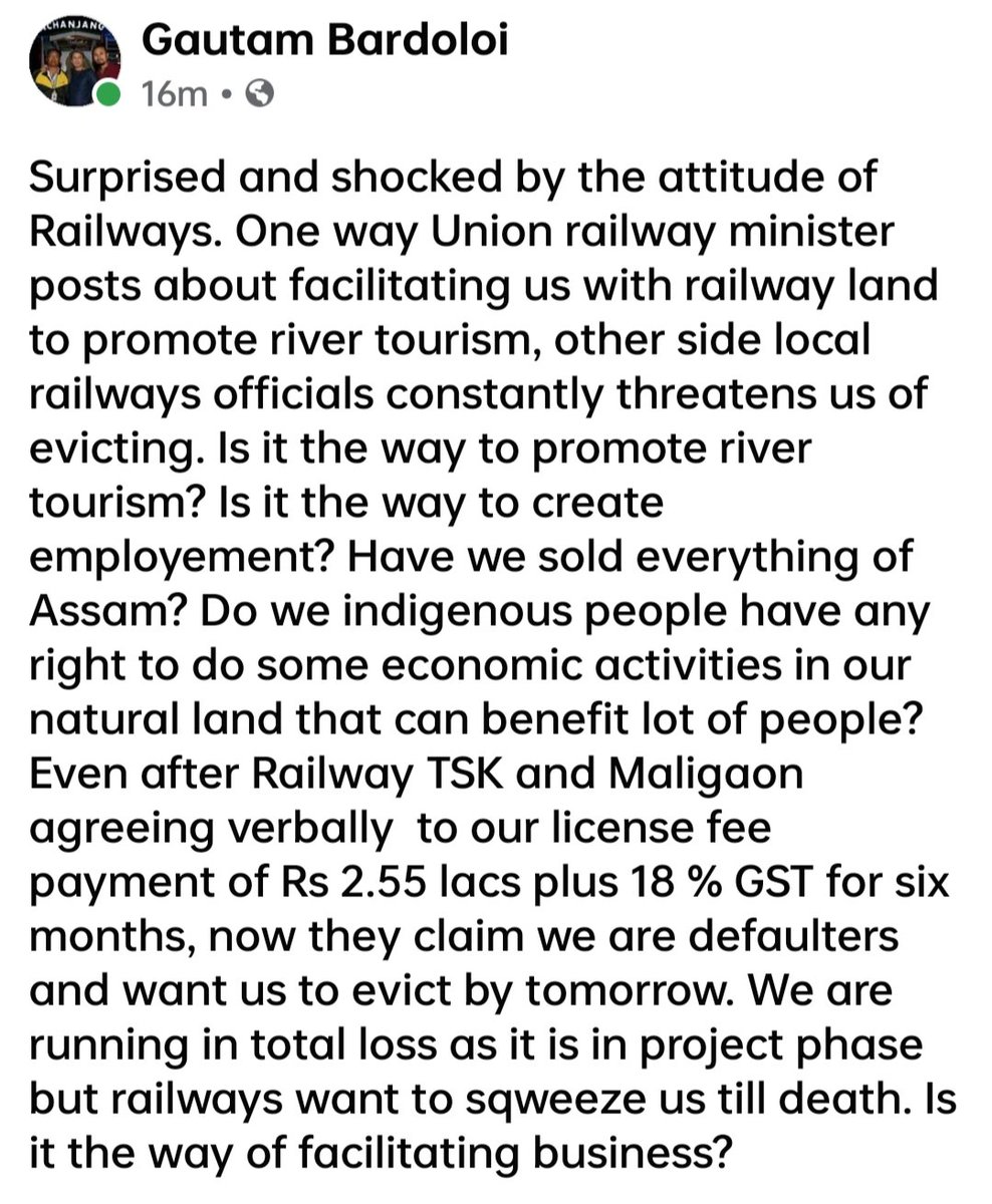 #savekanchanjangha #rivertourism @PiyushGoyal @PiyushGoyalOffc @himantabiswa @Pijush_hazarika @RailMinIndia @RailNf