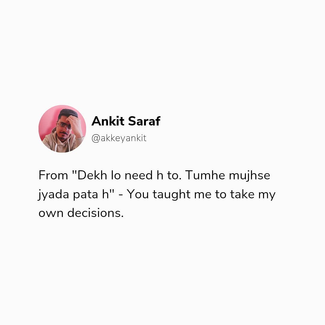 ThisIsSaraf's tweet photo. I woke up in the morning and started searching for Wishes on Father's Day. The term used in most of the message was 'Unsung Hero". I came across this term many times, but I don't know why this term hit me differently this time. Why "UNSUNG"? Why not sing for the unsung hero? https://t.co/aM3PlB9P03