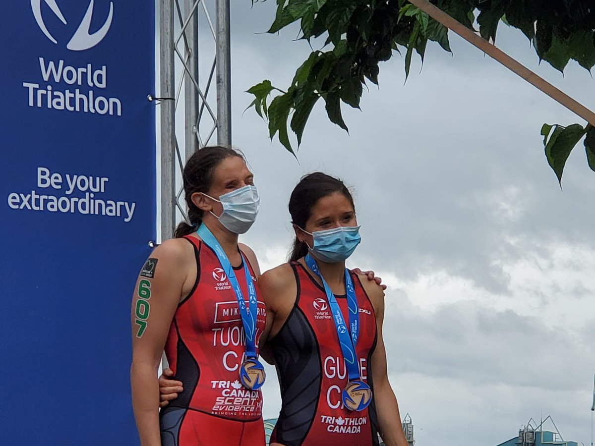 Para-Canucks turn in medal hat-trick triathlon style. 🥇 <a href="/sdaniel97/">Stefan Daniel</a>  🥉 <a href="/JessicaTuomela/">Jessica Tuomela</a> Marianne Hogan 🥉 <a href="/FrenetteKamylle/">Kamylle Frenette</a> at <a href="/worldtriathlon/">World Triathlon</a> Cup in A Coruna, Spain. <a href="/CDNParalympics/">Canadian Paralympic Team</a> 

Race Report: triathloncanada.com/canadas-paratr…