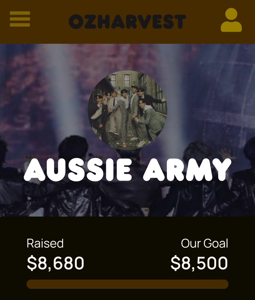 bts_aus's tweet photo. 😱😱😱

We did it!

$8.5k reached!!! 

Can we push to $9k before the 25th? 

💜💛💜💛💜💛

@sharearmeal @OzHarvest 
#ShareARMeal https://t.co/cDOD8DaEzM