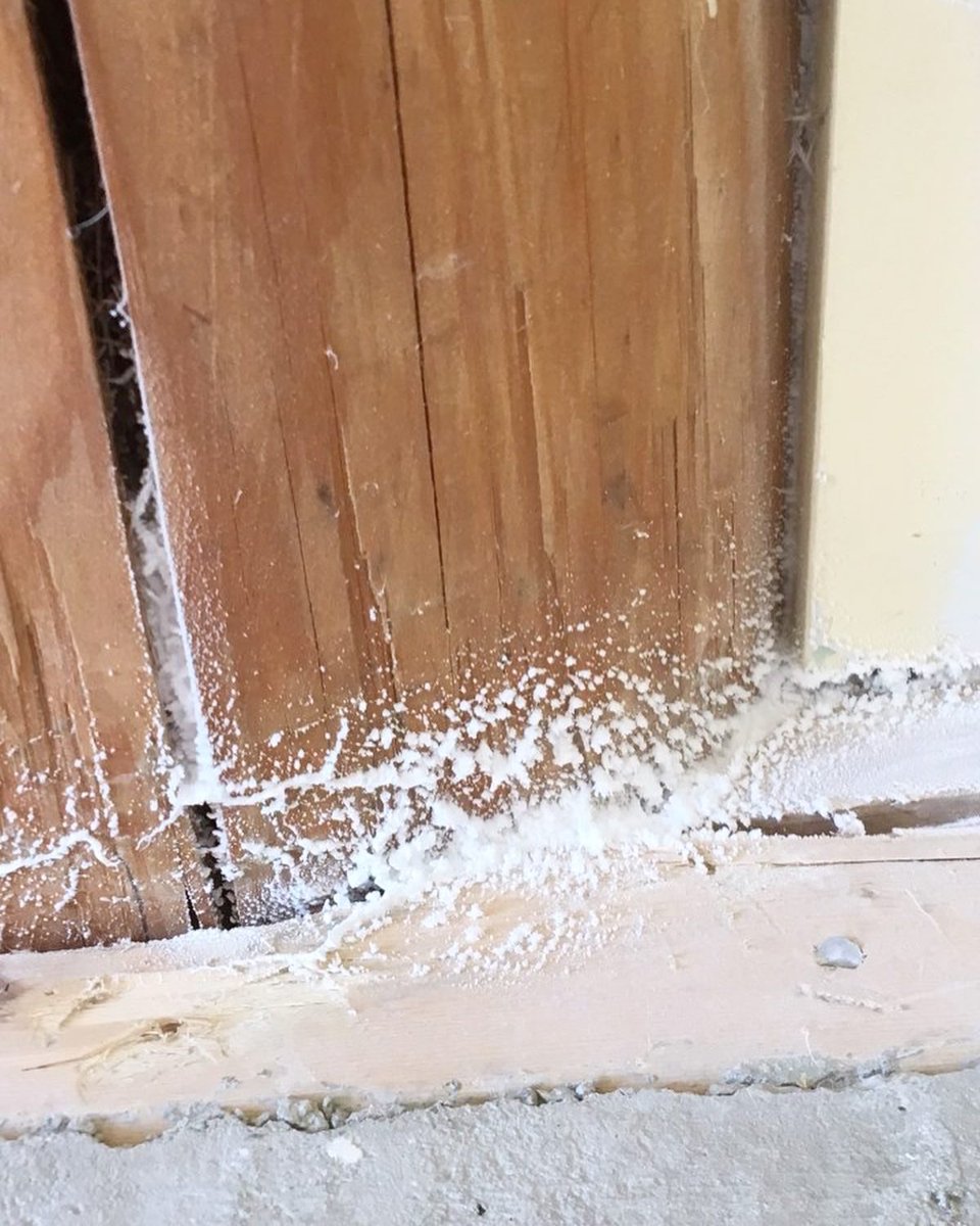 AirtightInc's tweet image. The Aerobarrier sealant is finding and sealing all the little holes in the building envelope. It’s so cool to see all the spots after the application where Aerobarrier worked its magic. ✨