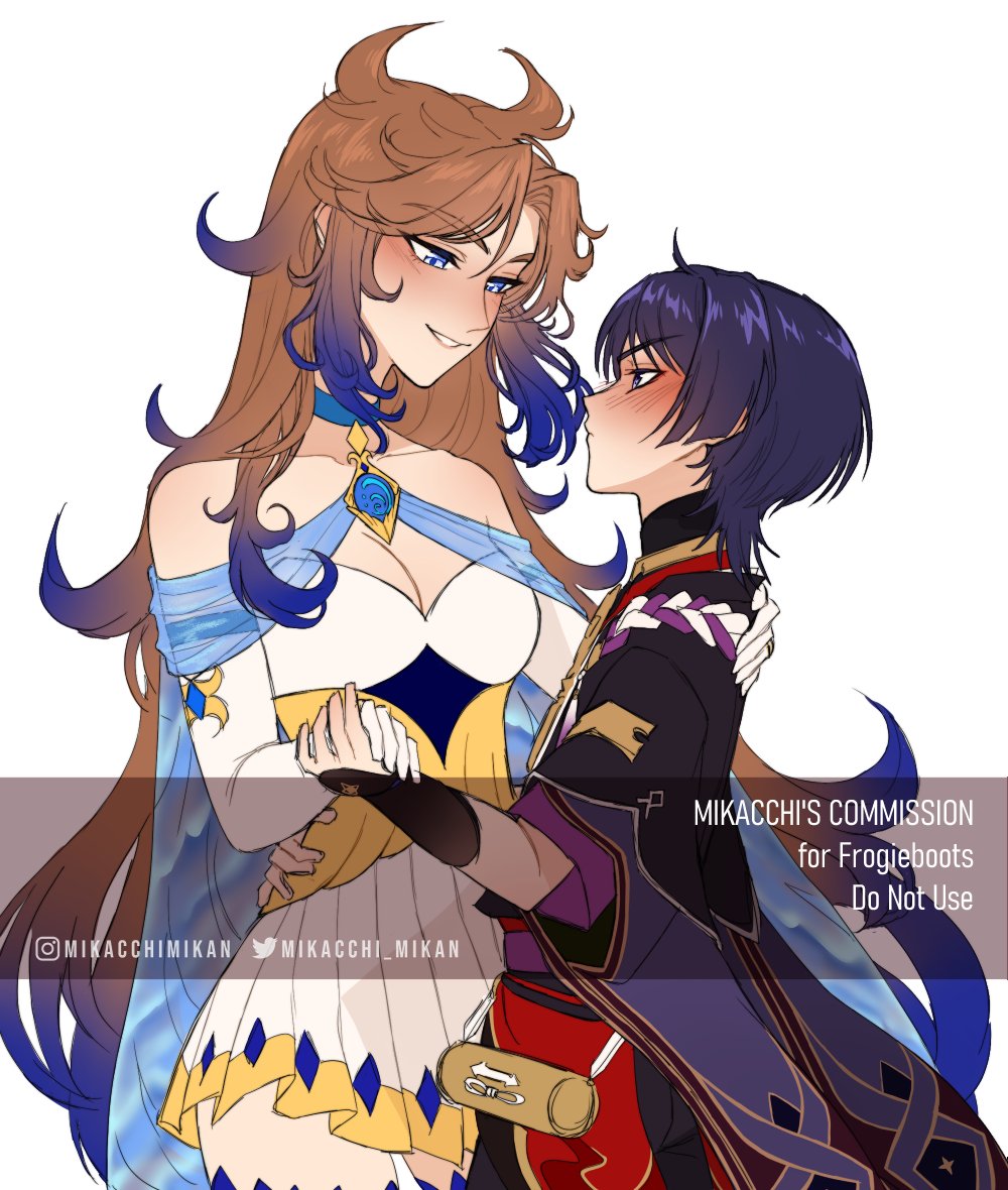 Mikacchi_Mikan's tweet photo. Otra comisión de esta preciosa OC y Scaramouche! ✨❤️

#原神 #genshinimpact #genshin #mikacchicommission #scaramouche #originalcharacter #oc https://t.co/NzjjeemzEo https://t.co/PrYFLCtsKy
