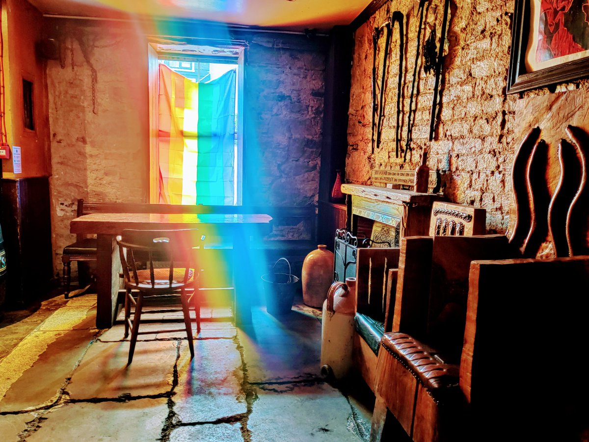 Roddensbar's tweet photo. The bar is glowing for Pride #Pride #irishpub #PrideMonth #WildAtlanticWay #buncrana #donegal https://t.co/M30krciwq9