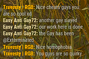 RGBThighSocks's tweet photo. Good job @DeadByBHVR ! either windows store or steam players spoofing themselves as console to cheat and be incredibly homophobic! https://t.co/TZlTA1qlpN