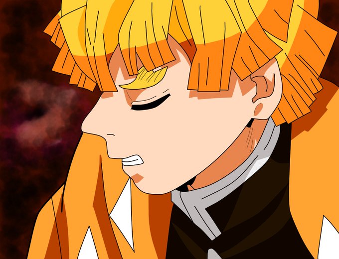 イラスト初心者まななわんさんがTwitterに投稿した我妻善逸(鬼滅の刃)のイラスト。