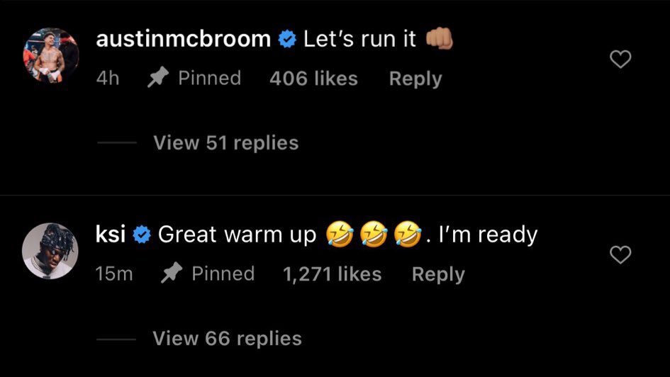 KSI and Austin McBroom are looking to square off in the ring 👀🥊