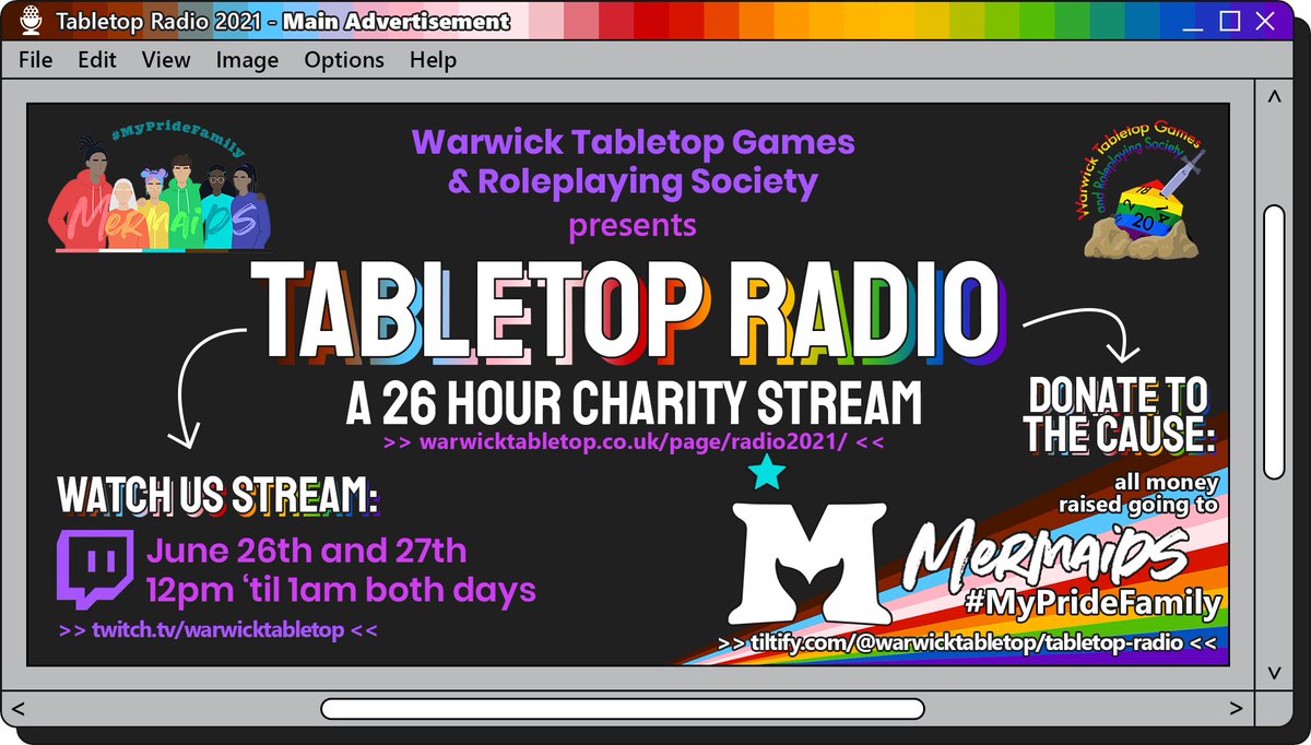 imdovahbutt's tweet image. Hey y'all, the student society that I help run is doing a Pride Month fundraising stream, raising money for @Mermaids_Gender #MyPrideFamily 🌈🏳️‍⚧️

We're streaming on Twitch for 26 hours this coming weekend (26th/27th June), and our target is £1000! 

Full details and links in 🧵👇