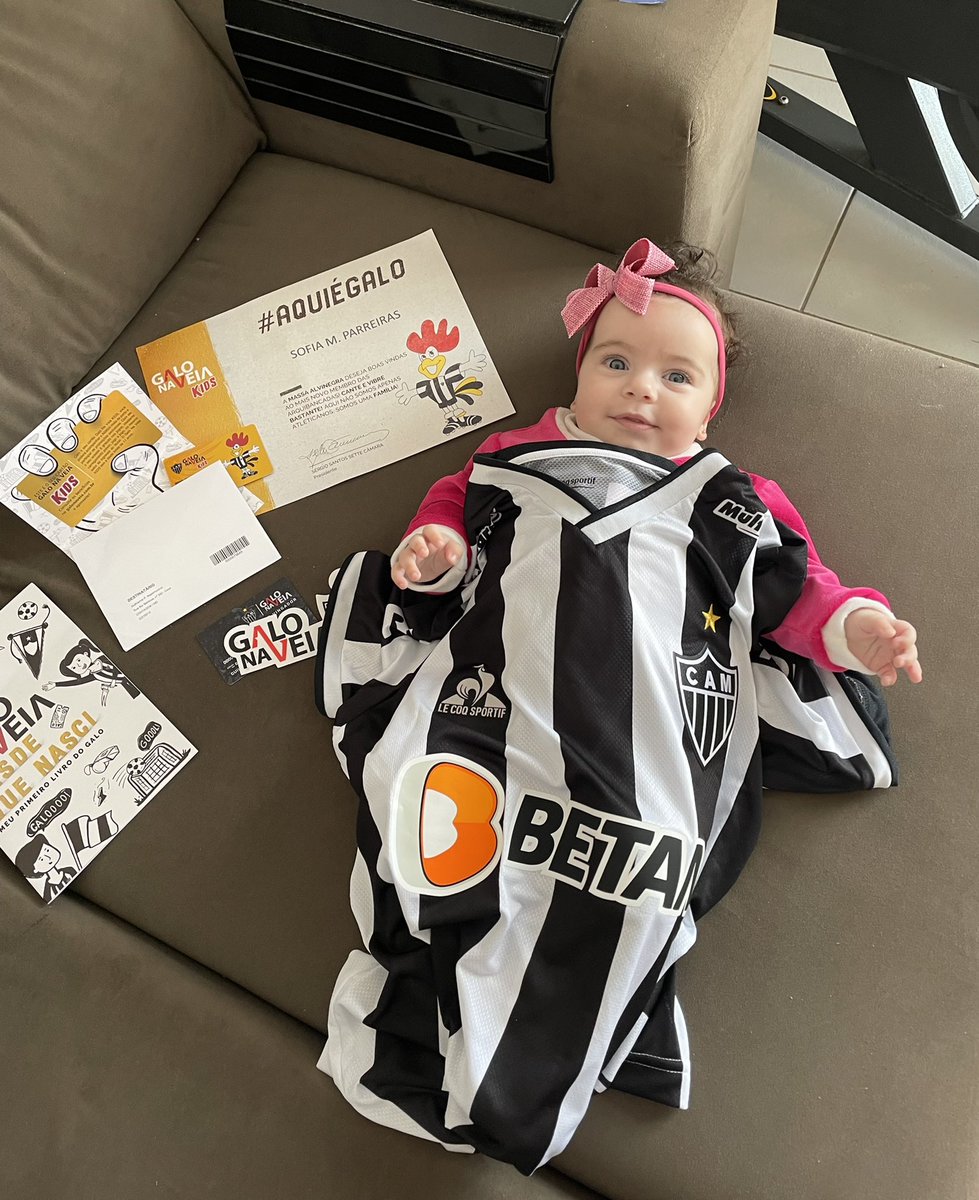 Sou galo na veia desde que nasci! Patocina um manto kids aí ass: Sofia <a href="/GaloNaVeia/">Galo Na Veia</a> <a href="/Atletico/">Atlético</a> #galoforteevingador #trajedeluta