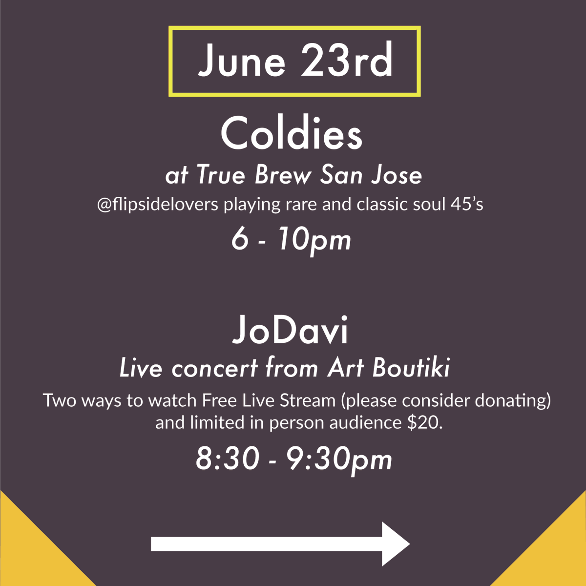 visitthealameda's tweet photo. What to do on The Alameda this week? Join @SchoolofVP for a youth blacksmithing camp, @artboutiki for live online concerts (and a limited return to in-person!!), and @truebrewsanjose for Coldies night. #VisitTheAlameda #SanJose #SanJoseFun #LocalMusicSJ https://t.co/uq70bJVH77