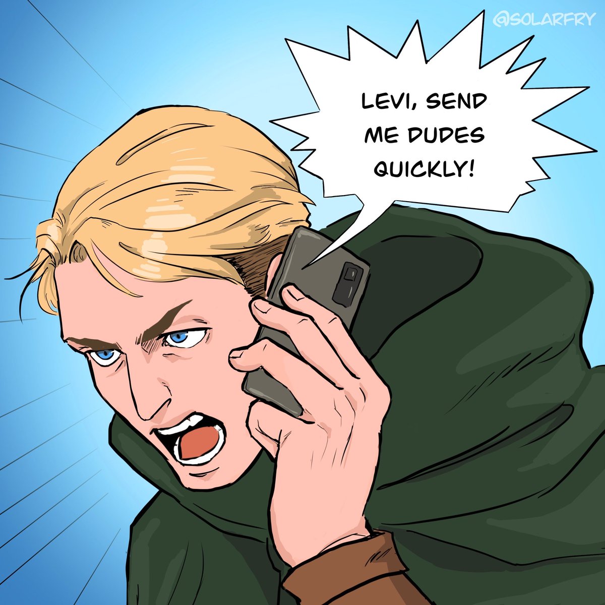 solarfry's tweet photo. whoever paired that meme with the two of them.. thank you #eruri #ErwinSmith #leviackerman #aot #AttackOnTitan #ArtistOnTwitter #comic https://t.co/TyIwrwtIEh