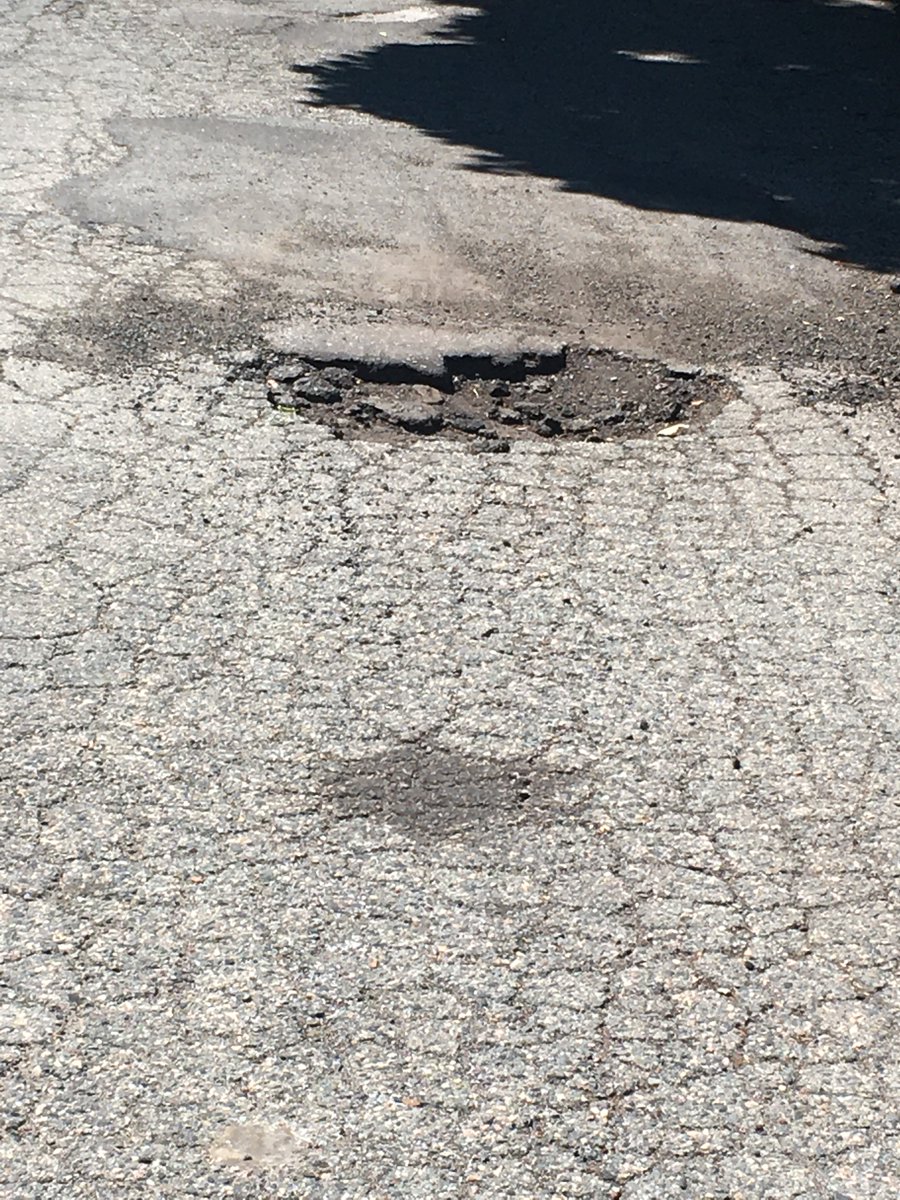 barrybergman's tweet photo. Took a bike ride to City Hall.  I saw that roads with potholes have only gotten worse over the past few years.  Our infrastructure needs more attention.  Streets need to be paved and sidewalks need to be repaired.  Also funds are needed to properly maintain our athletic fields. https://t.co/xcE9CPbXso