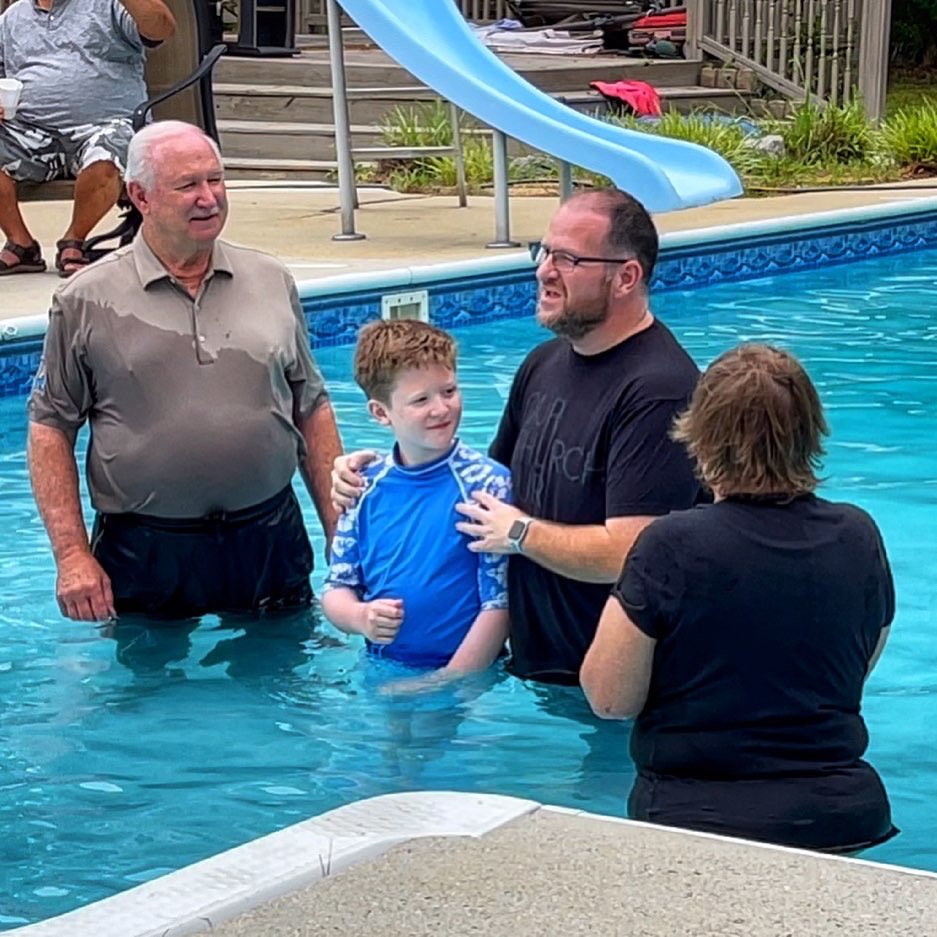 RevDJimerson's tweet photo. The most meaningful Father’s Day. As a daddy, the greatest gift I will ever receive is to know that my children have made the decision to love and follow Jesus. Today standing next to my Pastor, my mentor and the one who baptized me in a barn years ago, I got to baptize Micah. https://t.co/3TA72LWVTt