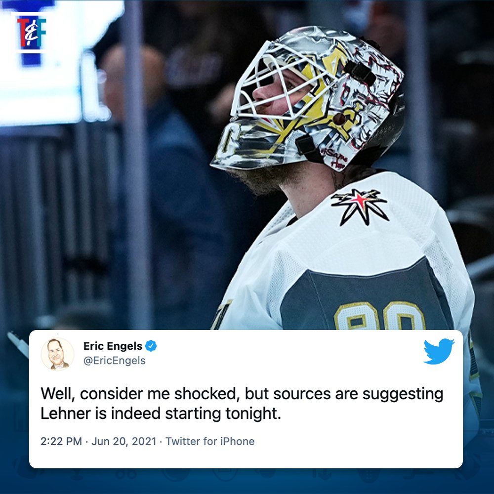 #VegasBorn will start Robin Lehner over Marc-André Fleury in game 4 tonight as reported by <a href="/EricEngels/">Eric Engels</a>.

If Fleury is healthy... do you like the call? 🤔

#GoHabsGo #StanleyCup #ItsOn