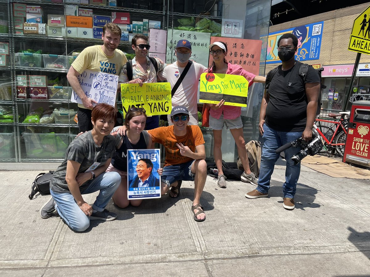 chingjuhl's tweet photo. Canvassing in Chinatown 6/20 #VoteYang #YangGang #yangwillwin https://t.co/517dPx0KOH