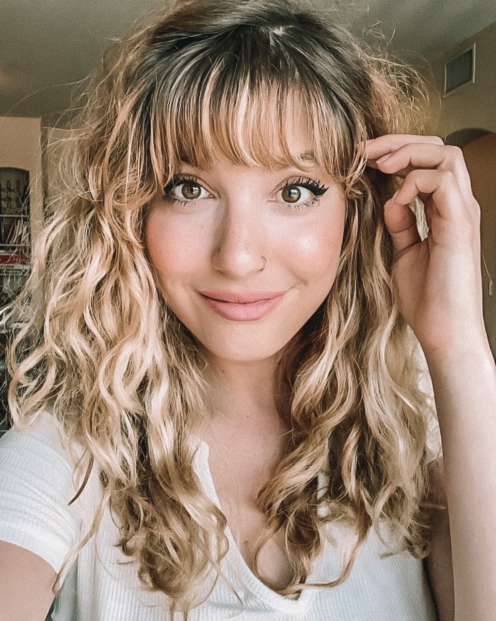 38 Stunning Ways to Rock Curly Hair with Bangs