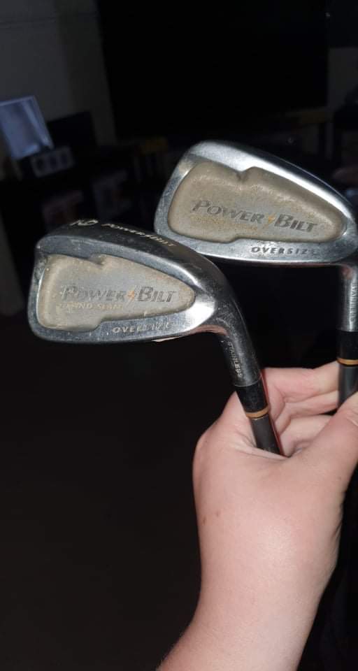 SimonGosden's tweet photo. @PowerBiltGolf could you possibly send me the lofts of this set of irons, pw and sw please? https://t.co/G3BrXv3isN