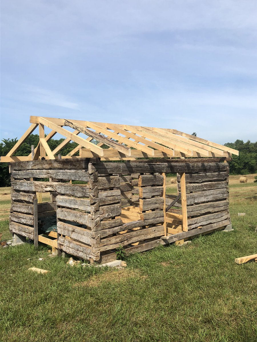 HunterRaby's tweet photo. Restoration our old cabin on the Holston River in Hawkins County, Tennessee. Originally built in 1794, its older than the State of Tennessee https://t.co/Td7IzCCWYf
