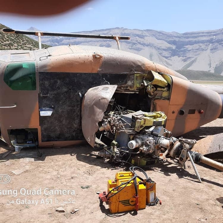 RT @islamicworldupd: Crash of the Bell 214 helicopter at the Mesdzhede-Soleiman base #Iran https://t.co/fL1Nr9ozOa