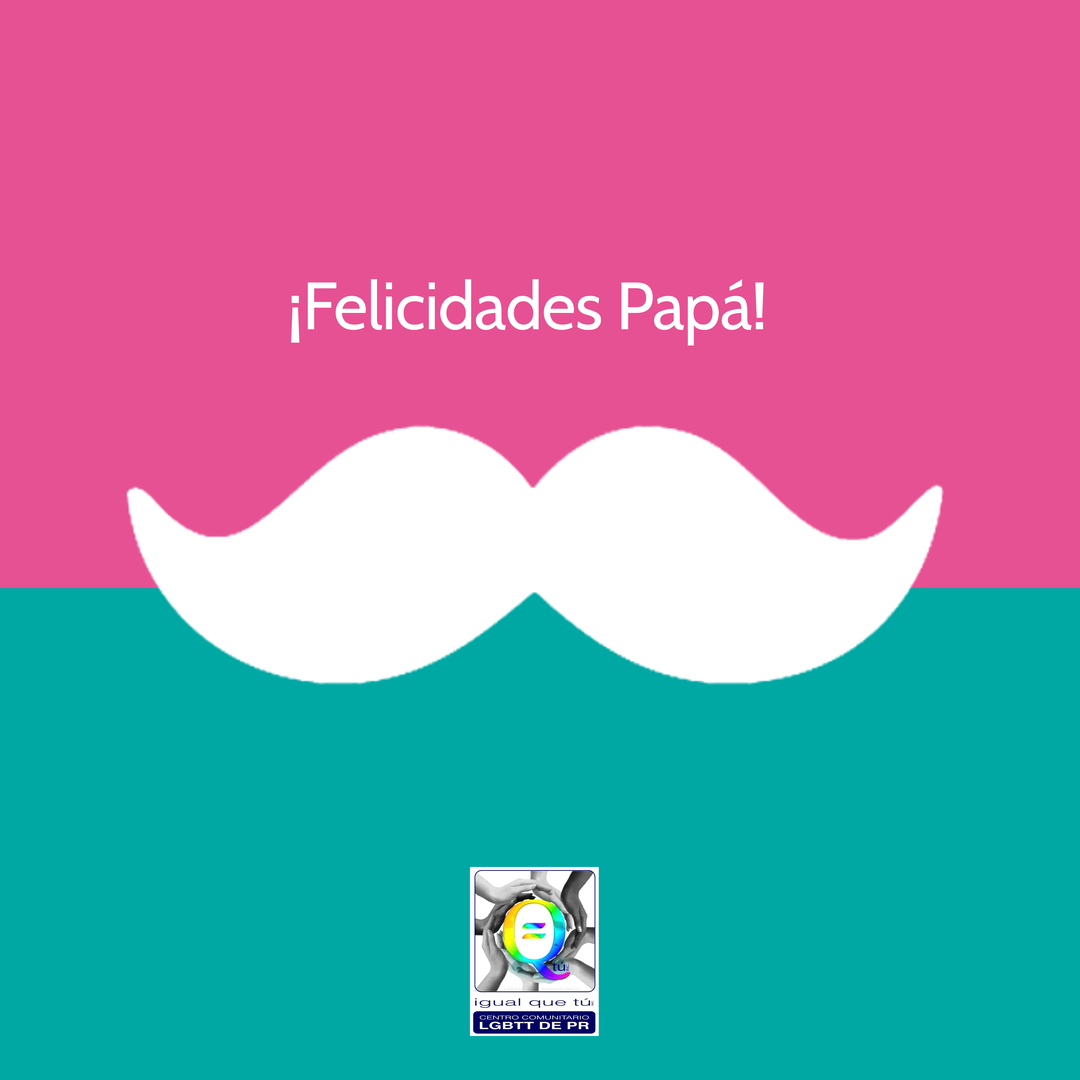 CentroLGBTTPR's tweet photo. Felicidades a tod@/es los Padres en su día

Les desea el Centro Comunitario LGBTT de Puerto Rico https://t.co/YikvDI49a4