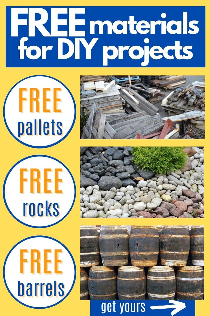 FunCrafts's tweet image. See how to get free materials for DIY projects - pallets, lumber, barrels, dirt, rocks, mulch, trees, shrubs, flowers, and seasonal items like Halloween pumpkins and Christmas trees! bityl.co/5gI9