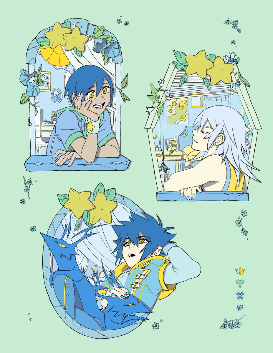 Rudolphsd2's tweet photo. hey remember how i said i was going to #colortheblankslate ? well here's my first attempt at shading! i had a lot of fun coloring the kid norts chilling. shading really brings a pic to life... 
original lineart by @rouwan 
#kingdomhearts @KhZine https://t.co/s6i3mLUTnr
