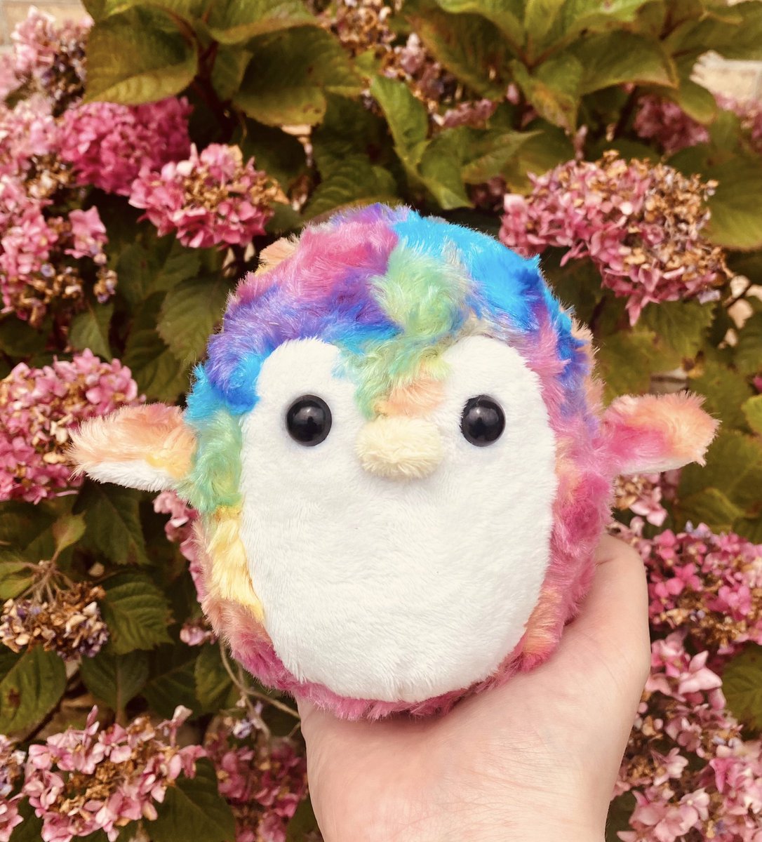 lilaclillieshop's tweet image. The cutest little rainbow pride penguin plushie 🌈☁️
