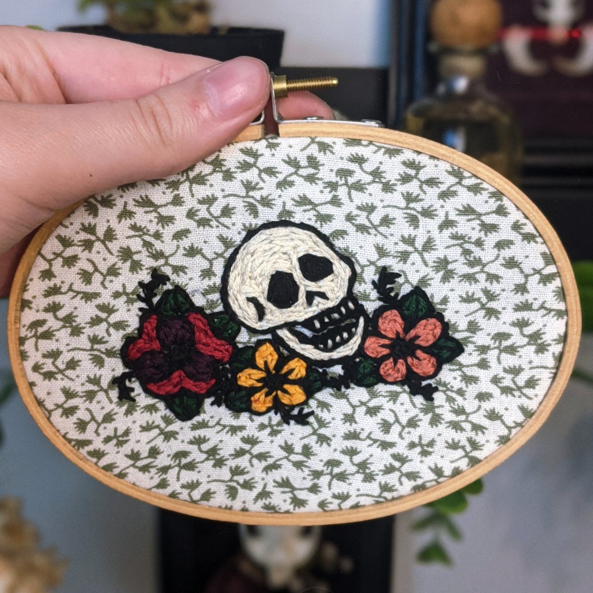 colleen_daves's tweet image. Concept: you buy some hand embroidered wall art + support a queer artist 🖤