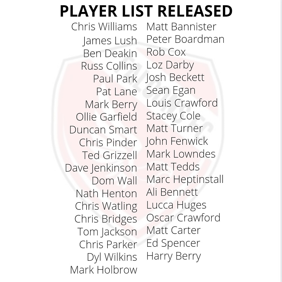 TEAM JON V TEAM WILL

Participating players list released!

Squads to be decided by Draft mid week!

Kick Off 3pm, Malvern Town Football Club

Players meet 2pm. 
BBQ 5pm
Presentation &amp; Chairman's Farewell Speech 6.30pm
7.30pm Drinks on into the evening...