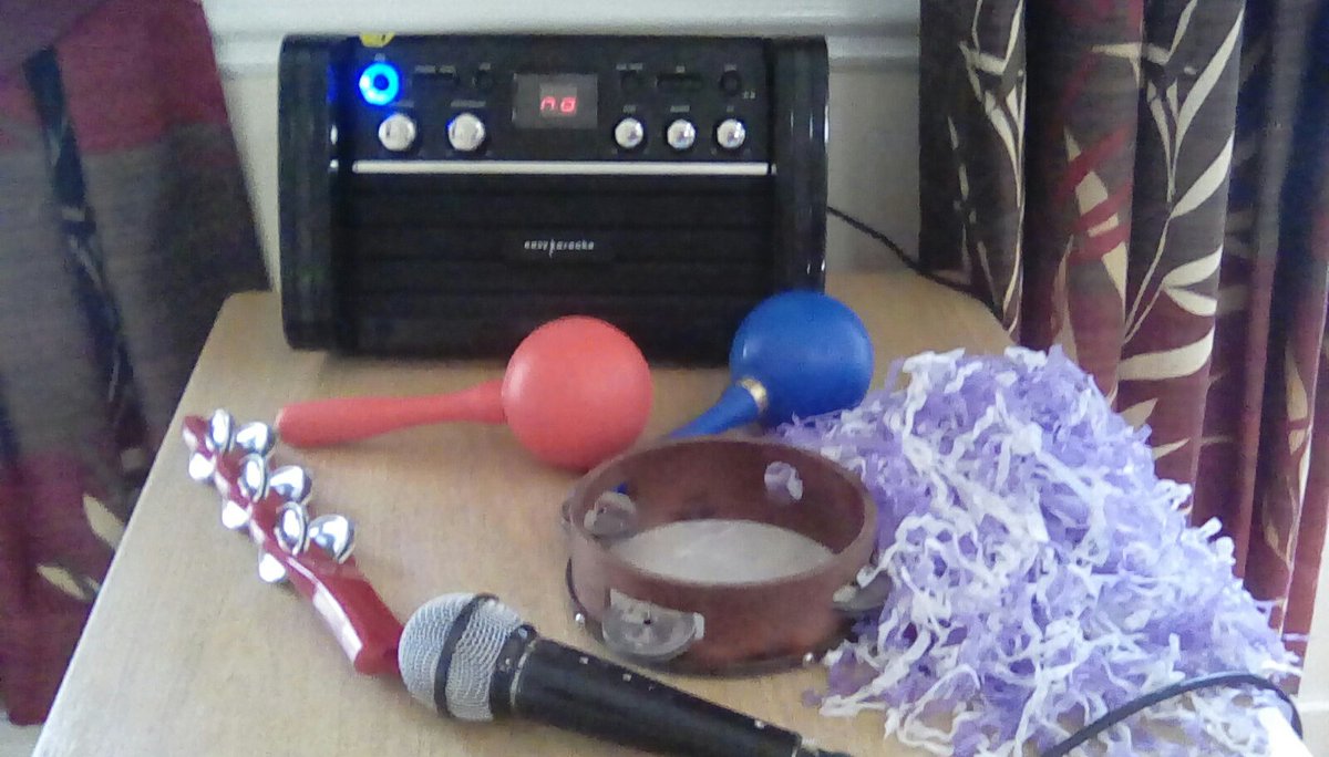 Residents have a fabulous time today Father"s day using the Kareoke, sang, dance and played the musical instruments. #hicactivities