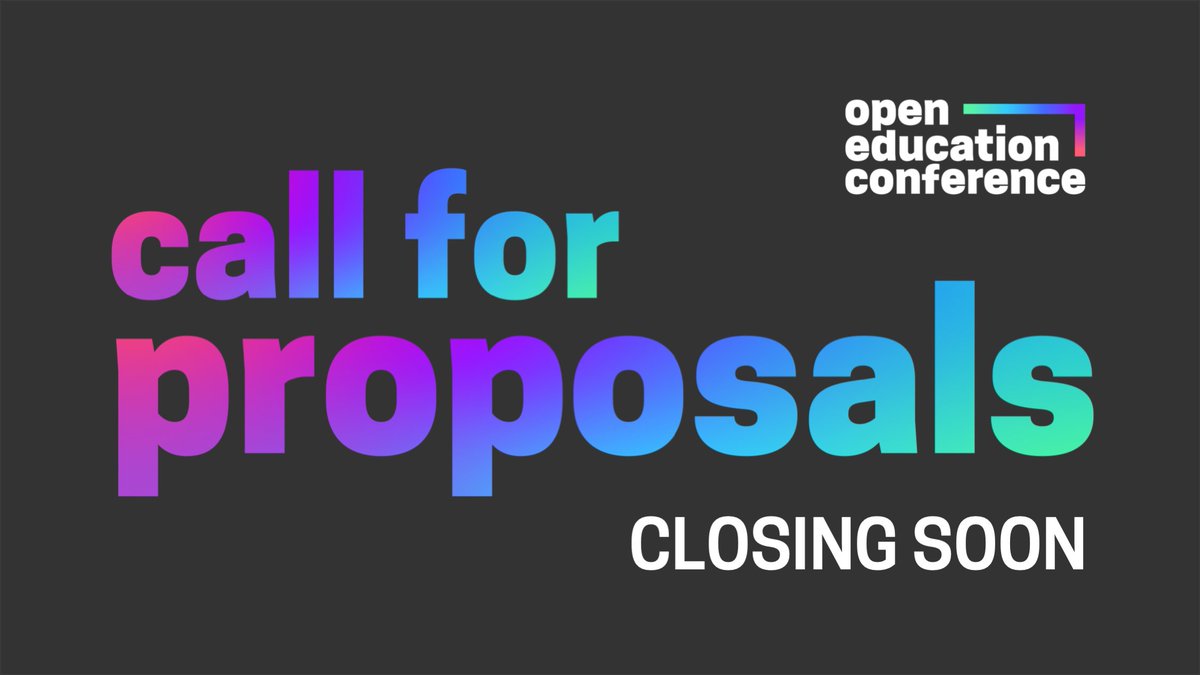 HeyOpenEd's tweet photo. #OpenEd21 proposals are due TODAY Monday June 21st at 11:59 PDT. Here's all the links you'll need:
✅ Call for Proposals https://t.co/b1OoU0xXGC
✅ Submission Form https://t.co/lWtDR0FCJP
✅ FAQ https://t.co/Gawx6CxZh6 https://t.co/dXyKVAi3o3