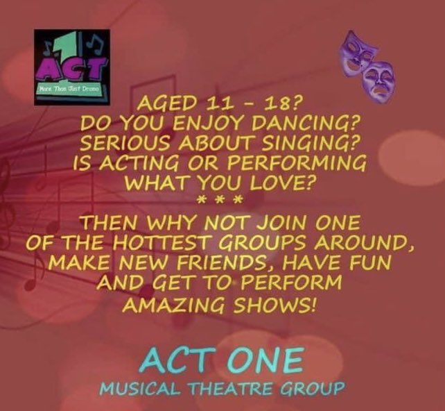 ACTOneUK's tweet photo. How do you fancy becoming a member of Act One. We are holding open rehearsals for the next 3 weeks We are following all the current Covid guidance and have a risk assessment. To sign up for a place at our next rehearsal please send us a DM. https://t.co/IphKBS2Wfg