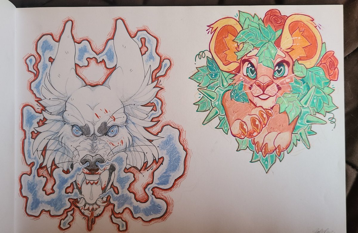 Looking through my old sketchbooks and finding I have 2 very different effort levels to them 